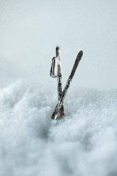 Кулон срібний 925 &laquo;Лижі&raquo; &mdash; підвіска для лижників, подарунок спортсмену 01S070217 фото